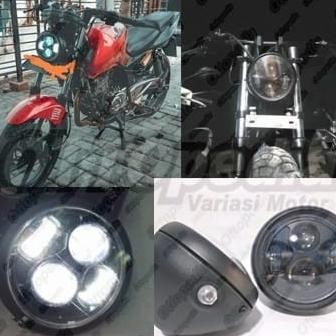 Berkualitas Lampu depan daymaker bulat Harley LED w 175 cb Tiger scorpio