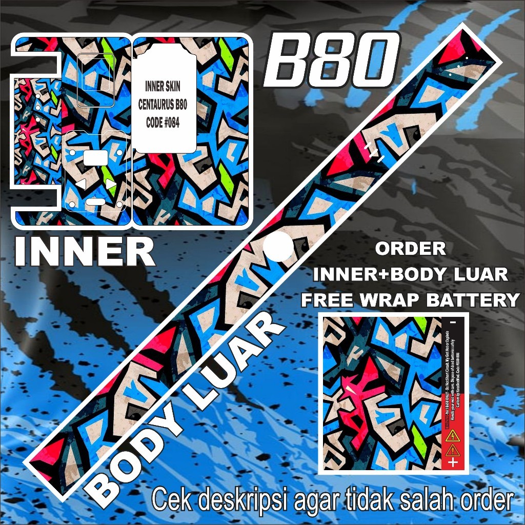 

Stiker B80 Casing/Case Skin Wrap CUSTOM - Premium Quality
