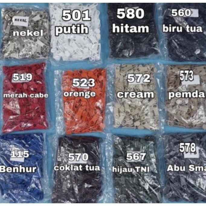 

Kepala Resleting Nekel YKK No 5