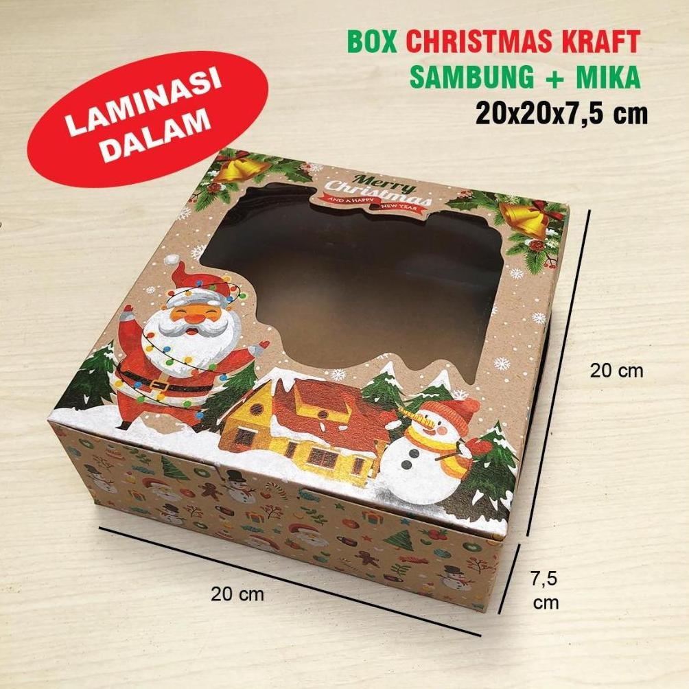 

CR - 10 Pcs Box Cake Natal - Box Christmas Uk 20x20x7,5 cm TERLARIS