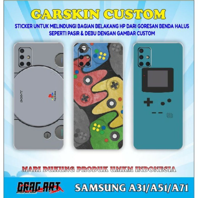 

Samsung A31 A51 A71 Sendiri Casing/Case Stiker Skin Wrap CUSTOM - Premium Quality