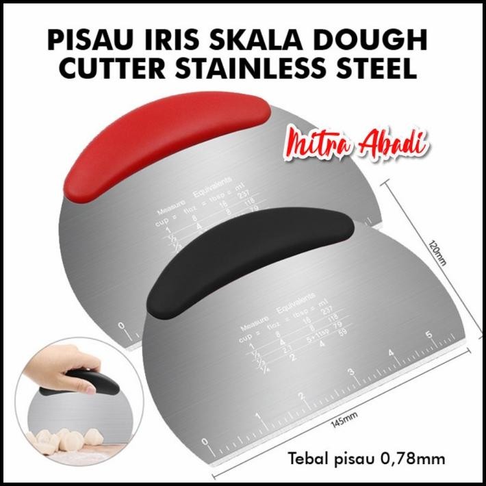 

Pisau Iris Skala Dough / Cutter Pemotong Adonan Stainless Steel