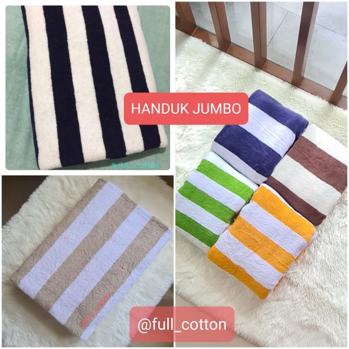 Handuk Hotel Putih/ Handuk Jumbo Warna/ Pool Towel/ 90x180cm B grade