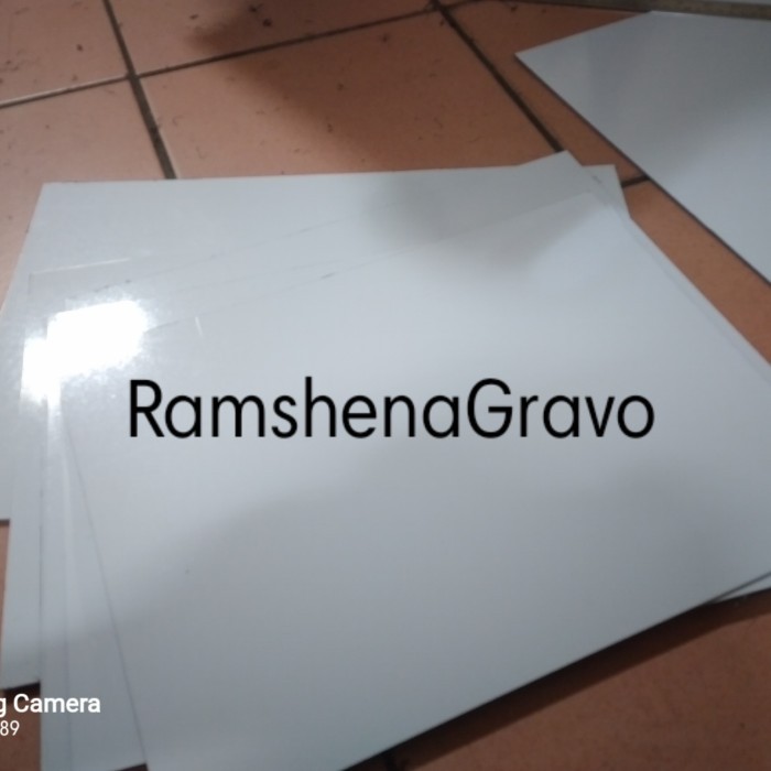 

TERMURAH - gravoply putih teks hitam&hitam teks putih 40cmx60cm tebal 1.5mm