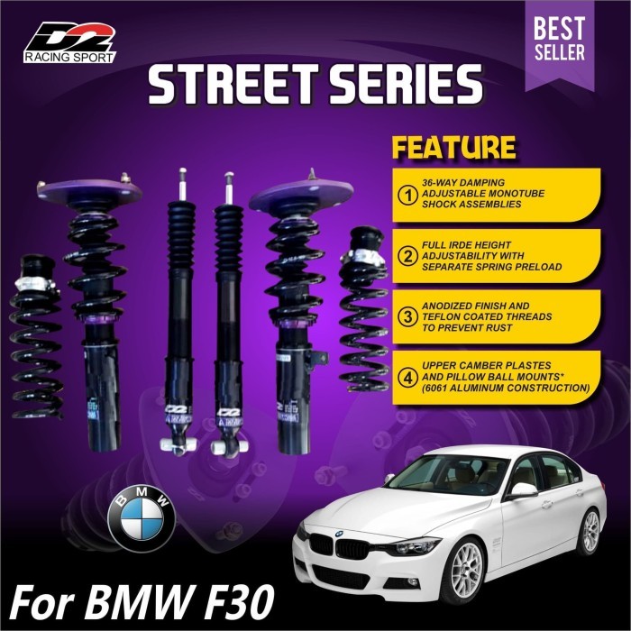 TERMURAH - Aksesoris Suspensi Shockbecker Coilover D2 Racing Street Serie BMW F30
