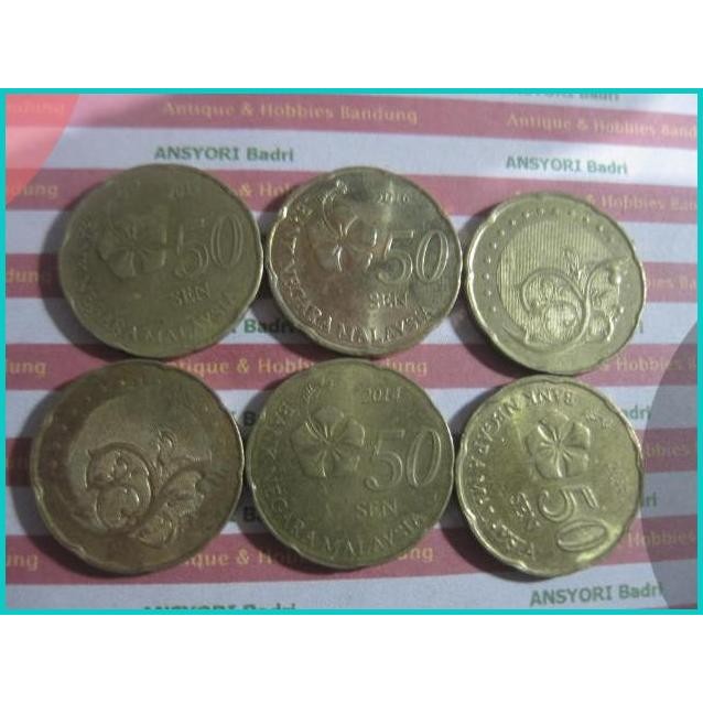 Koin 50 Sen Malaysia Harga Perkeping (Iklan E192) 11OKTZ4 limited stoc