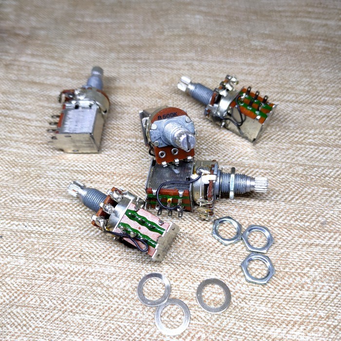 Potensio Gitar Pushpull B500k Potensiometer A500k Push Pull