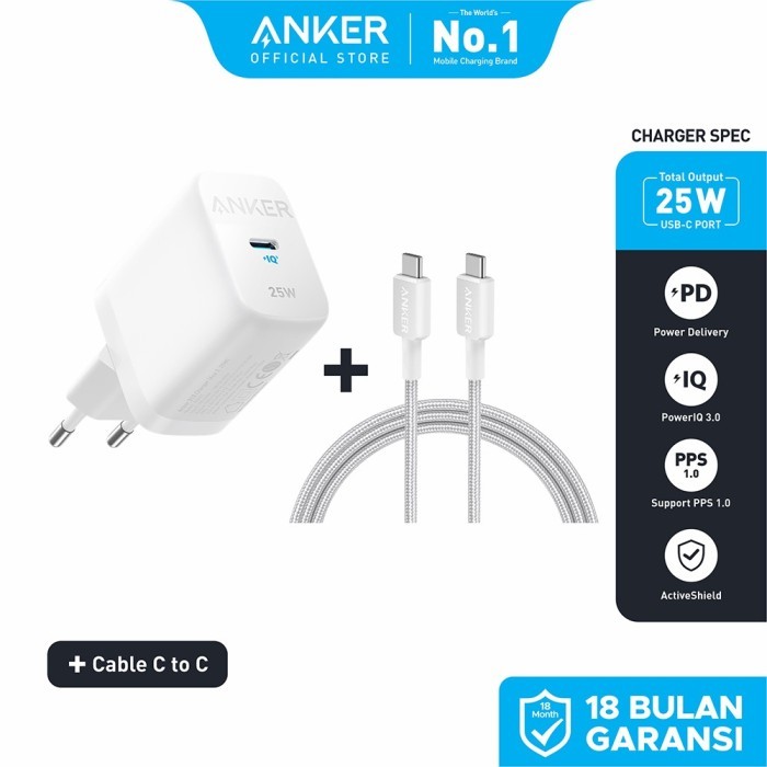 Anker Charger For Iphone And Android Type C To Type C And To Lightning Fast Charging 20W And 25W