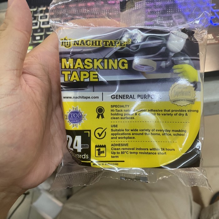 

BEBAS ONGKIR - Masking Tape / isolasi kertas NACHI 24mm x 20yard