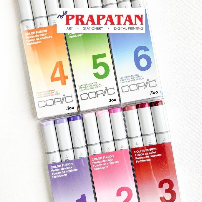 

BARU COPIC SKETCH MARKERS TOO SET 3PCSCOLOR FUSION