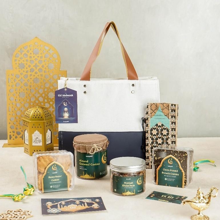 

Hampers Lebaran Idul Fitri / Parcel Lebaran - PREMIUM CANVAS BAG - SET AFIYA - LUCKYBITE