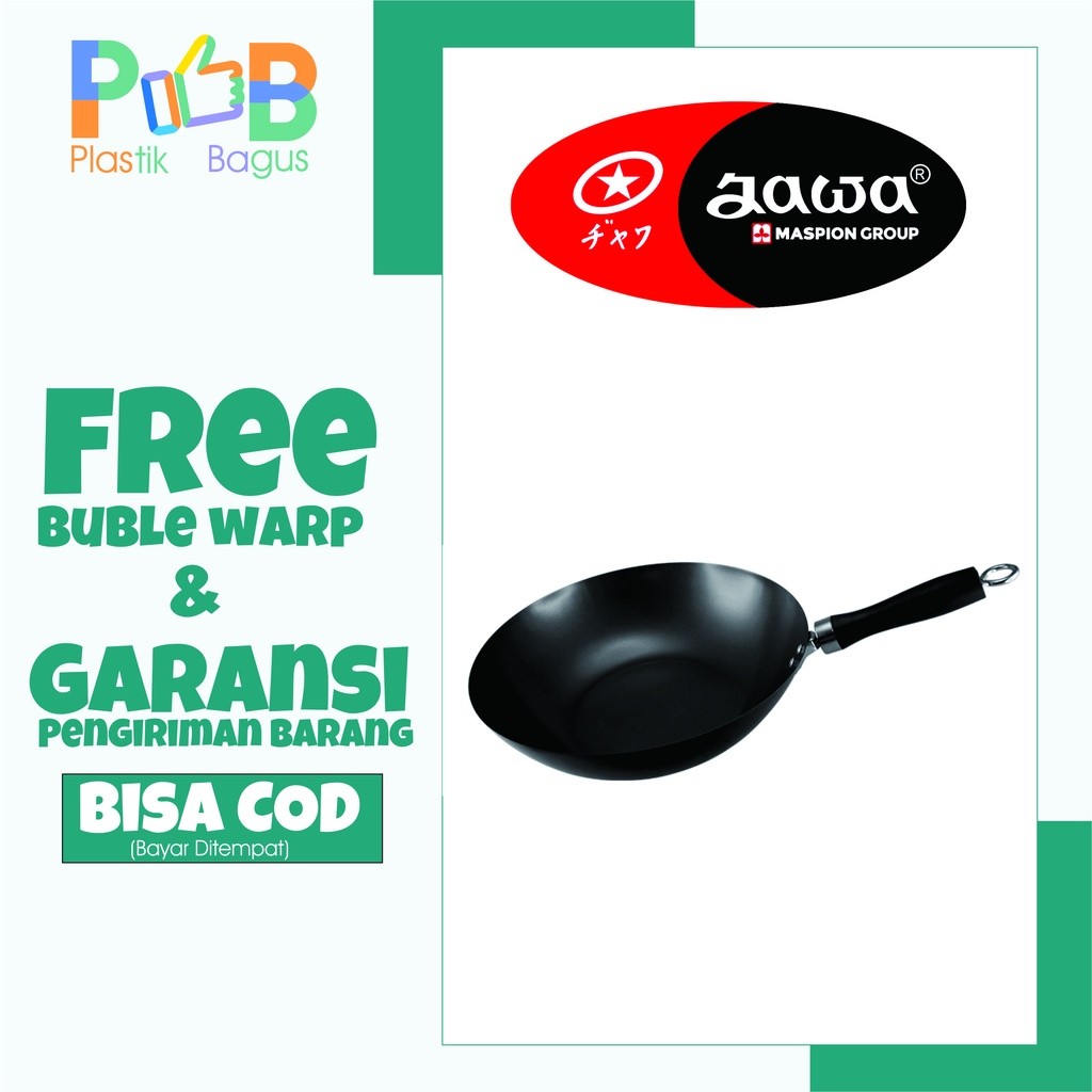 Wajan Basic Classic Wok 30 cm frypan teflon penggorengan maspion Anti Lengket jks