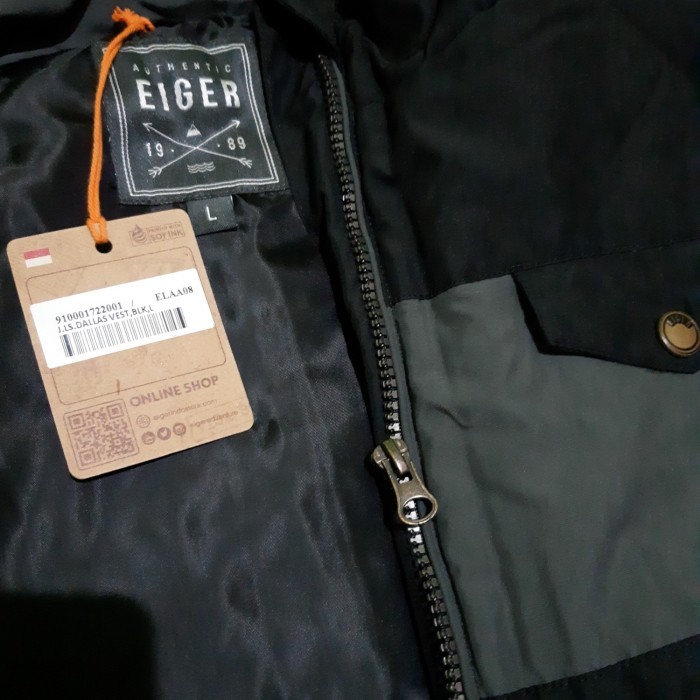 EIGER VISION 1.1 VEST RIDING JACKET HITAM size M ROMPI JAKET ORIGINAL