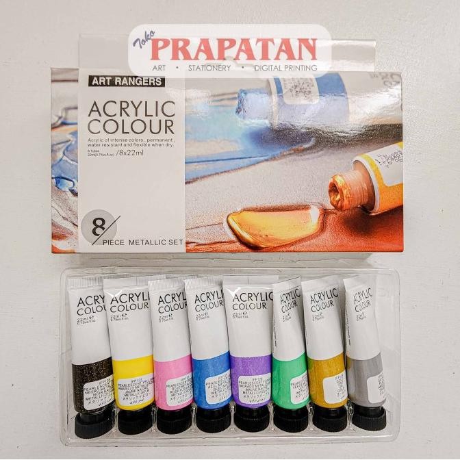 

BARU CAT AKRILIK SET ART RANGERS 8X22ML METALLIC | ART RANGERS ACRYLIC