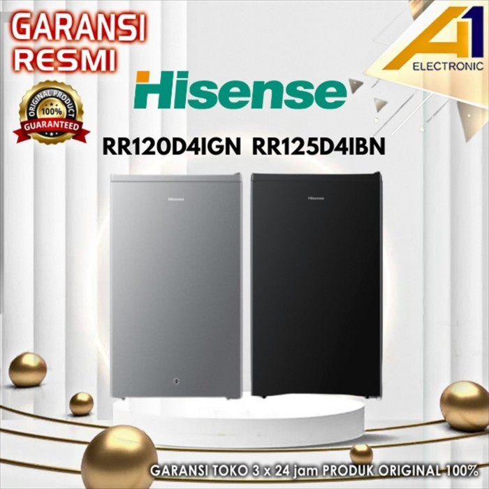 KULKAS HISENSE RR125D4IBN / RR-120D4IGN , 1 PINTU 91 LITER