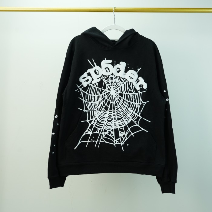 Sp5der OG Web Hoodie - Black