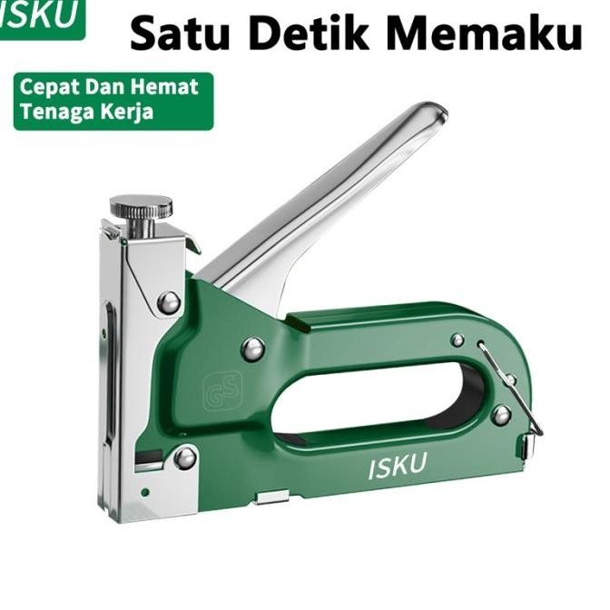 

ISKU staples tembak/stapler gun 3 in 1 tacker bisa 3 jenis staples
