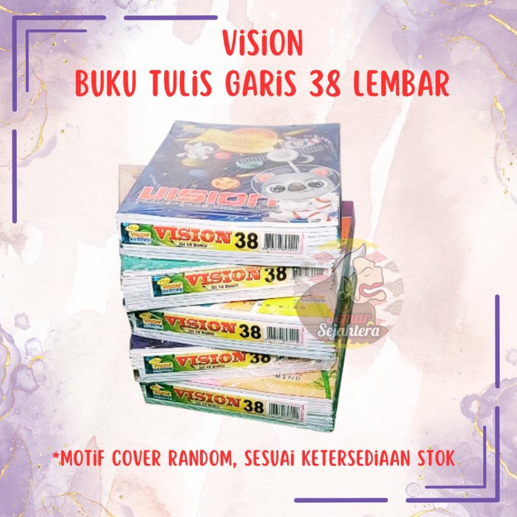 

Sale [Pak] Buku Tulis Vision 38 Lembar (10 Pcs)^