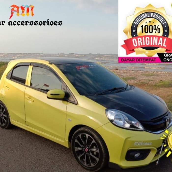 SIDESKIRT SIDE SKIRT SAMPING HONDA BRIO LAMA (2 PCS) WARNA DASAR HITAM