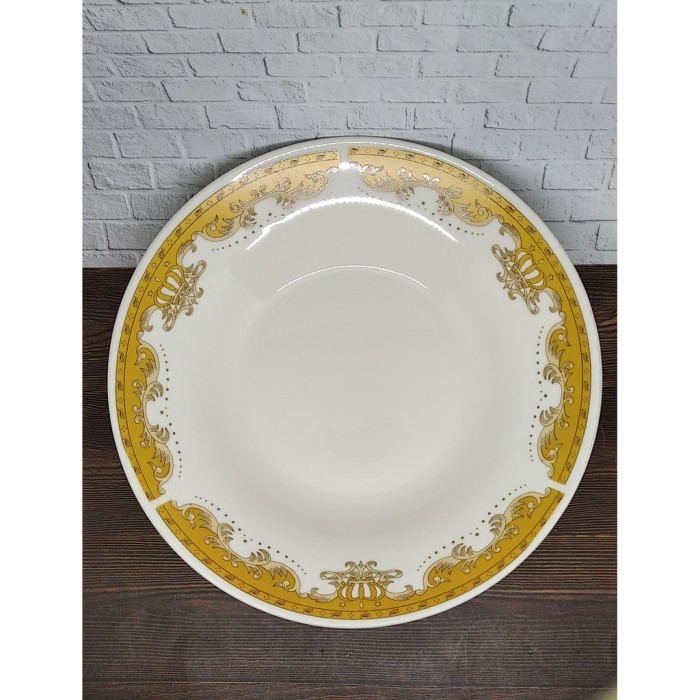 PIRING MAKAN BATIK 1 LUSIN PIRING MAKAN KERAMIK MAHKOTA