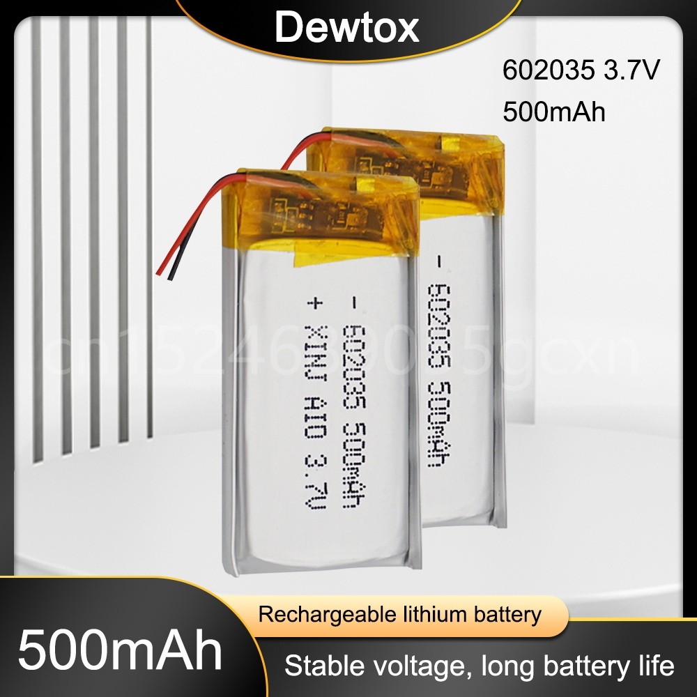 3.7V Lipo Cells 602035 500mah Lithium Polymer Recharab