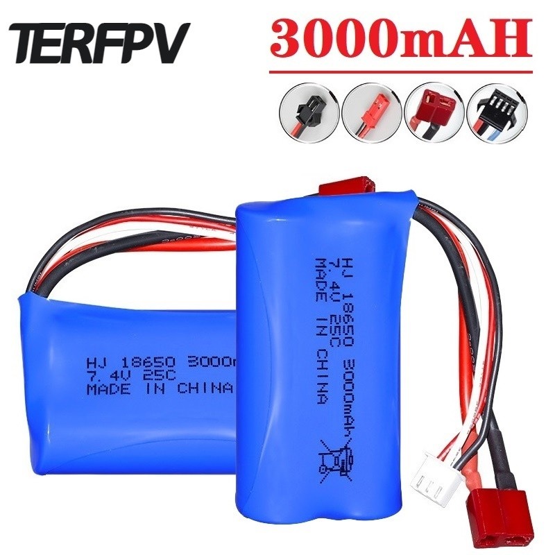 2S 7.4V 3000mah lipo Battery 18650 For Wltoys 144001 A959-B