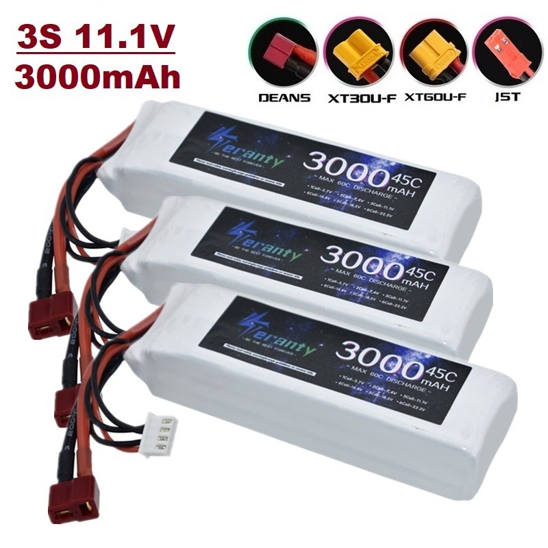 3S 11.1V Lipo Battery for 3000mAh 45C with XT60 DEANS T