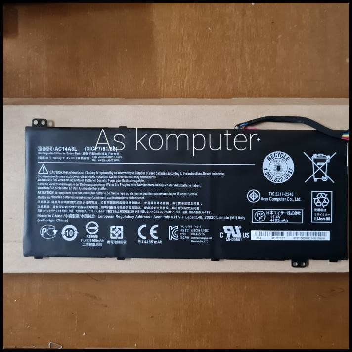 TERMURAH BATERAI ACER V15 NITRO ASPIRE VN7-571 VN7-591 SPIN 3 AC14A8L 
