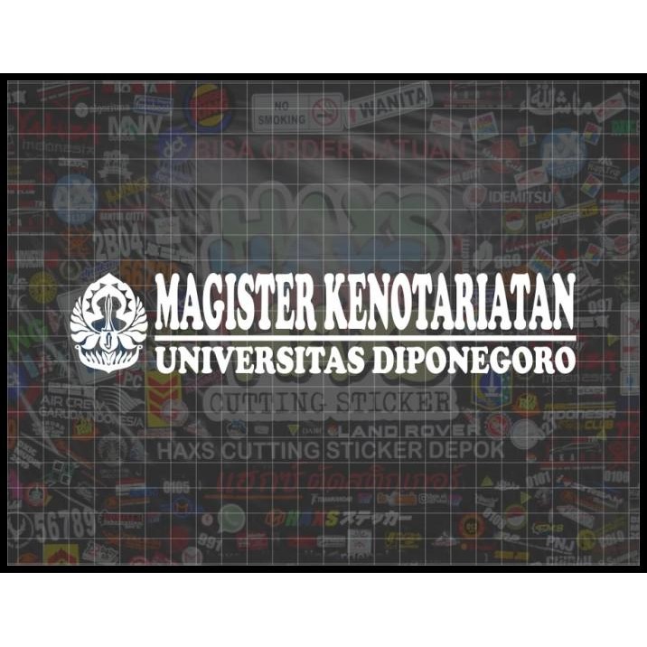

DISKON CUTTING STICKER MAGISTER KENOTARIATAN UNDIP UKURAN 20 X 4
