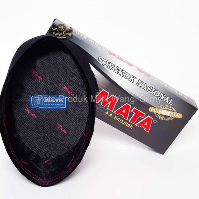 Flash Sale Songkok MATA Premium 9cm - Peci Kopiah Hitam MATA Original