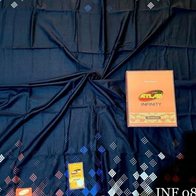 Sarung Pria Atlas Infinity Kembang Black Series Kualitas Premium