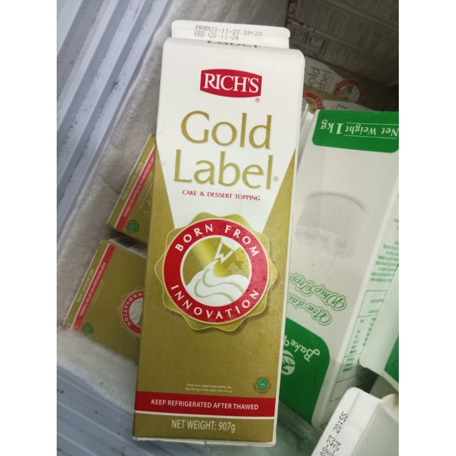 

Rich Gold Label Whipping Cream 900Ml Whip Krim Kocok