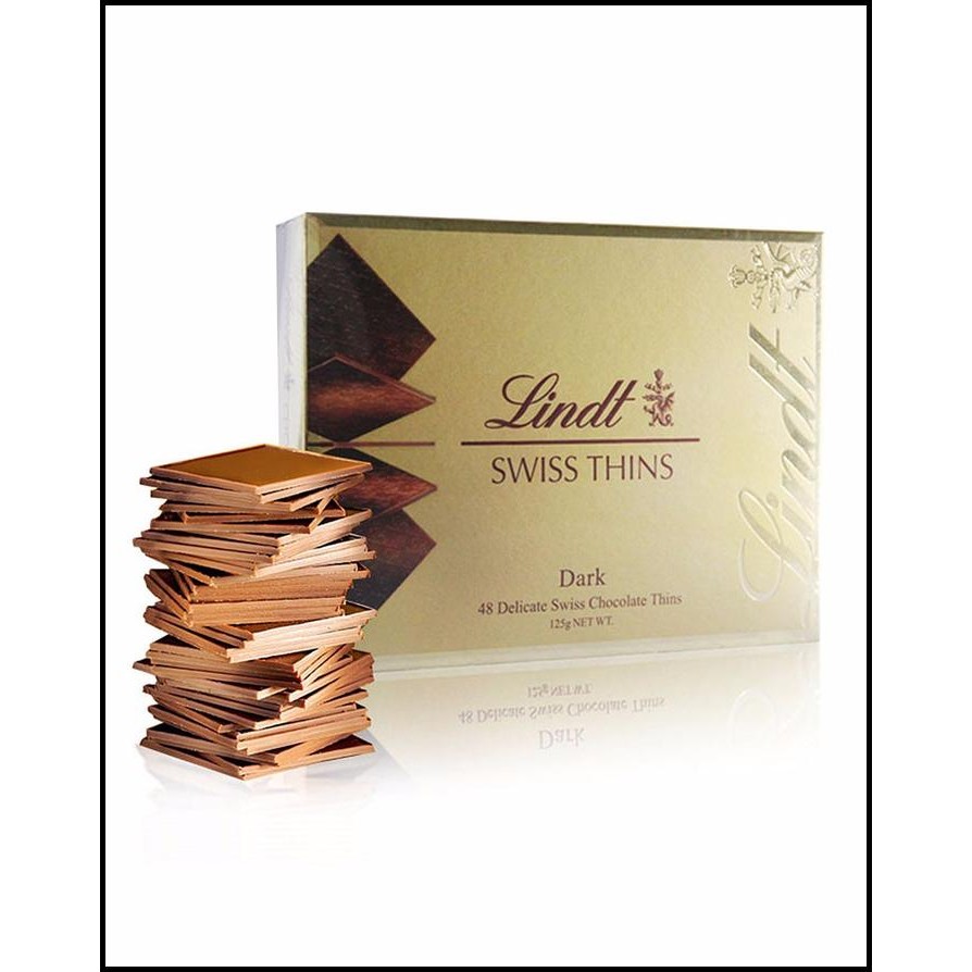 

Promo !! Lindt Swiss Thins Dark Chocolates - Coklat Import Swiss