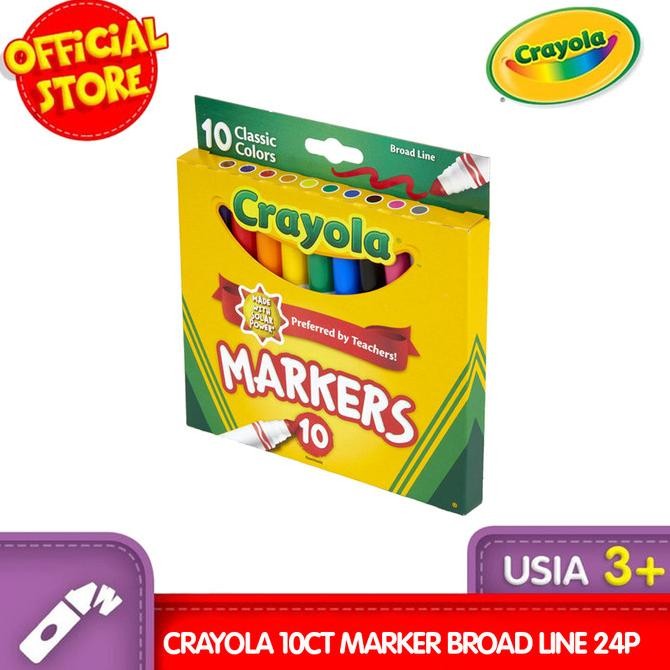 

CRAYOLA 10ct Marker Broad Line 24P