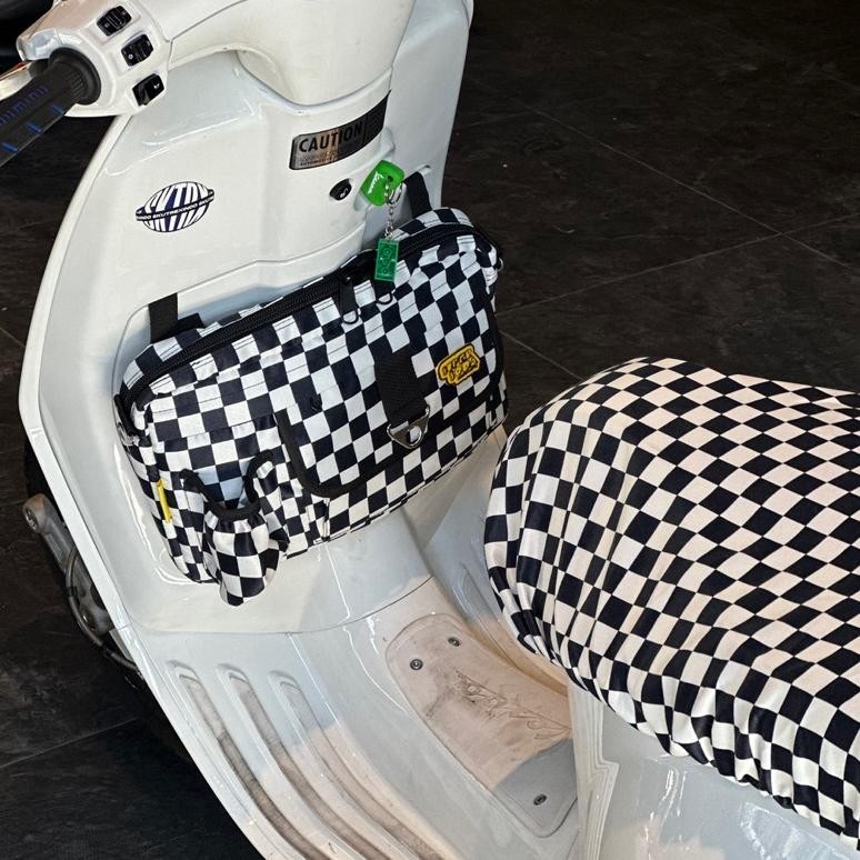 Tas Bagasi Vespa Checkerboard Vespa Sprint Primavera S Lx Original