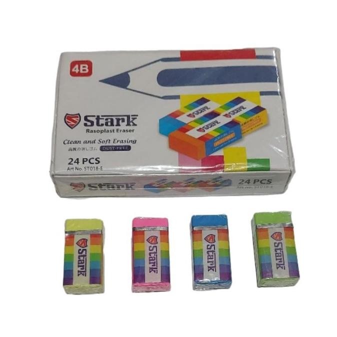 

New Arrival ! Penghapus Pensil Stark Rasoplast Tanggung Warna Putih Ecer