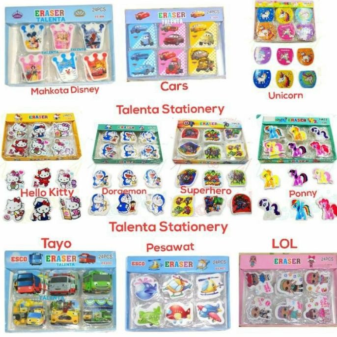 

New Arrival ! Penghapus Pensil / Hapusan Karakter / Stip Fancy Lucu Grosir (24 pcs)