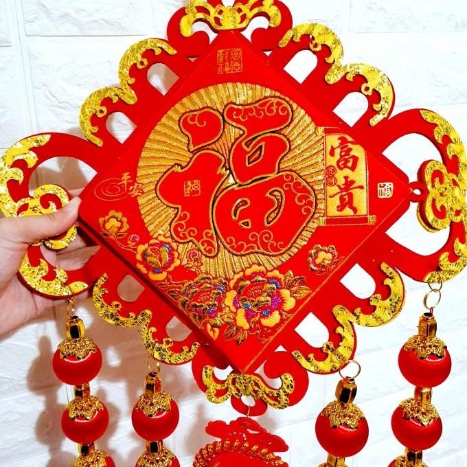 

Sale! Kualien Gantugan Imlek Premium Fuk Fu Busa Imlek Bola Lampion Murah