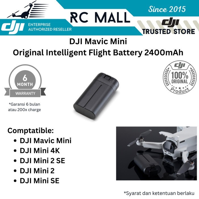 Battery Baterai DJI Mavic Mini DJI Mini 4K DJI Mini 2 SE DJI Mini 2 DJI Mini SE Original Intelligent