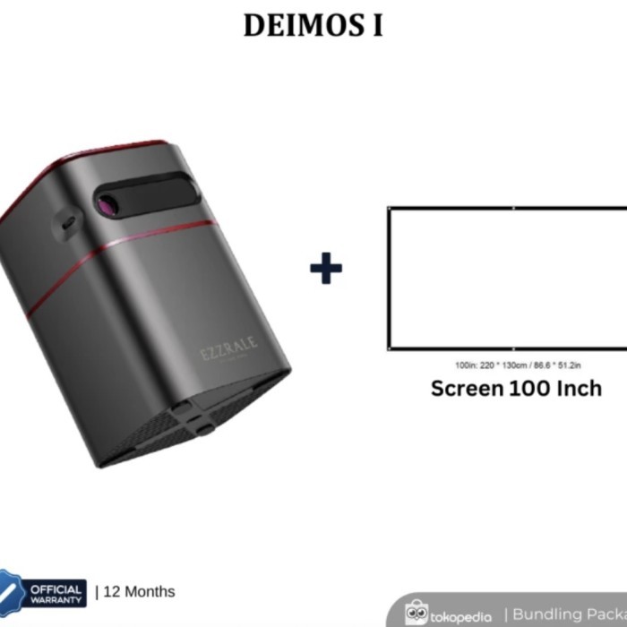 Projector Dlp New Ezzrale Deimos Mini Smart Cube Pocket Projector New 100 % Original