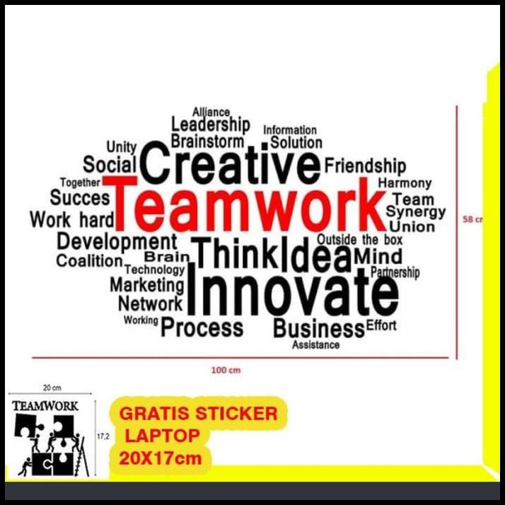 

DISKON STIKER TEAMWORK TINGGI 100 CM X 190 !!!