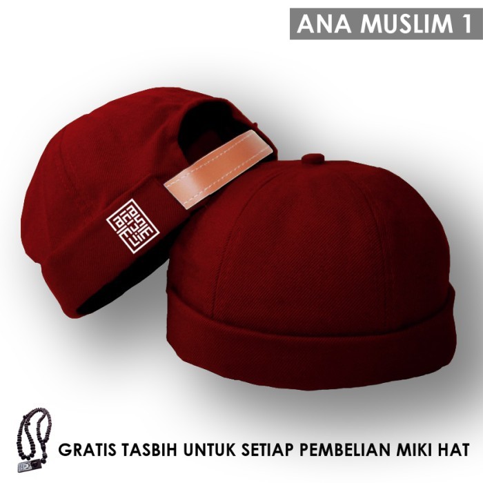 Peci Peci Kopiah Pria Miki Hat Yanura Mikihat Ana Muslim 1 - Maroon premium putih kopiah laki-laki s