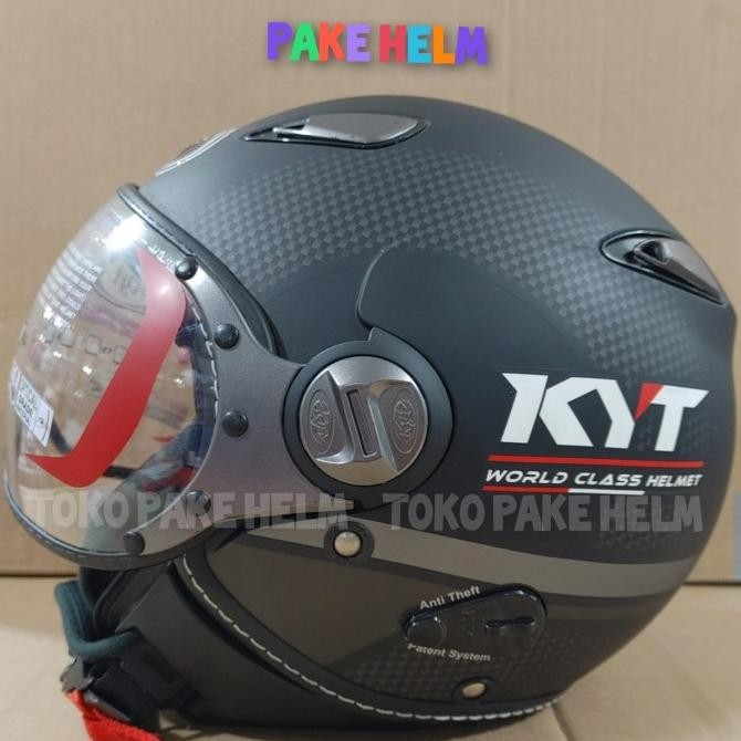 Helm Kyt Elsico Retro Motif #1 Black Doff Gun Metal