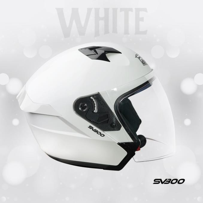 Rsv Helmet Sv300 White Glossy Double Visor Helm Rsv Sv300