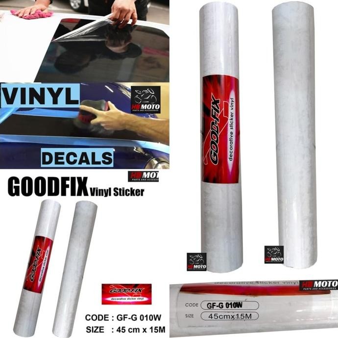 

ASLI STICKER VINYL GOODFIX WHITE GLOSSY/SCOTLIGHT VINYL GOODFIX 45CM X 15M