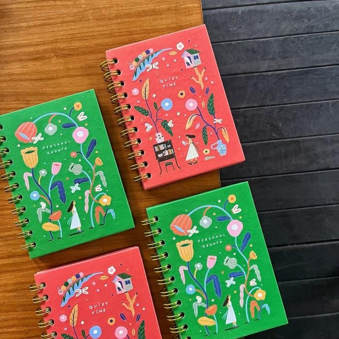 

Notebook Ring Gold / Buku Jurnal Memo Note Sketchbook -Trinket By Kath