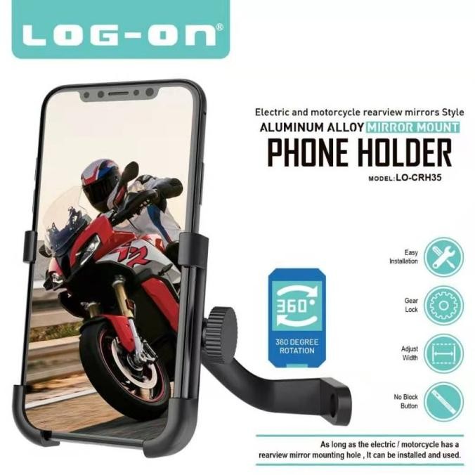

Diskon! LOG ON LO-CRH35 Holder Motor Spion Holder Handphone Kuat