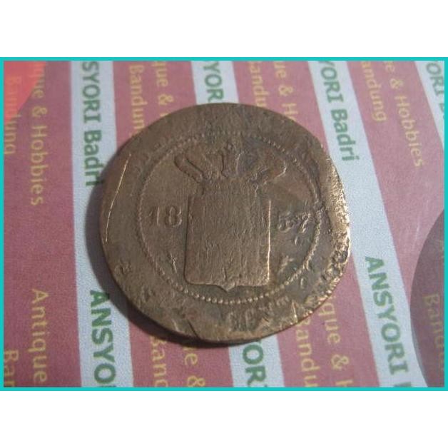 KOIN BENGGOL 2.5 CENT NEDERLANSCHE INDIE 1857 IKLAN E596 11OKTZ4 suku