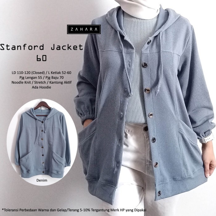 TERLARIS new stanford jaket wanita kaos rajut halus hoodie modis casual