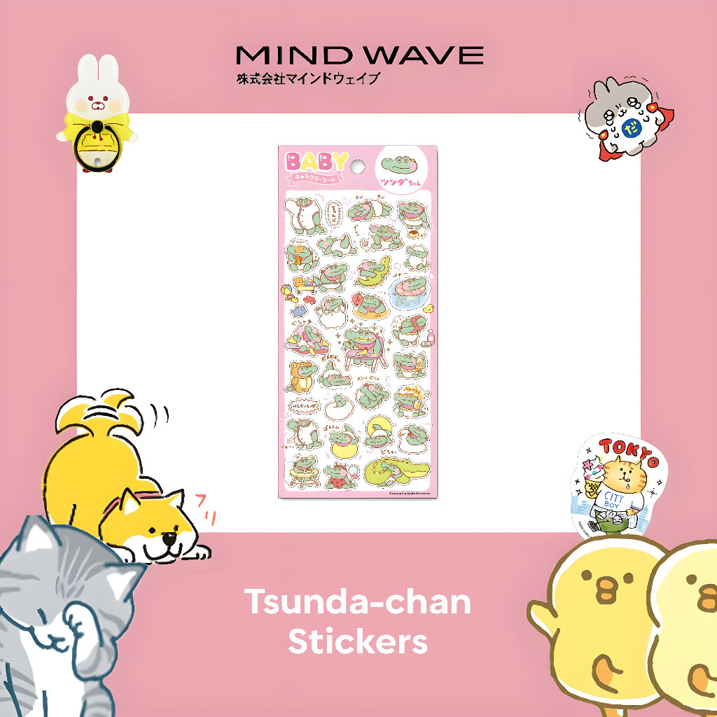 

MIND WAVE | The always failing but endearing clumsy crocodile character | Tsunda-chan Stickers Collection 80556